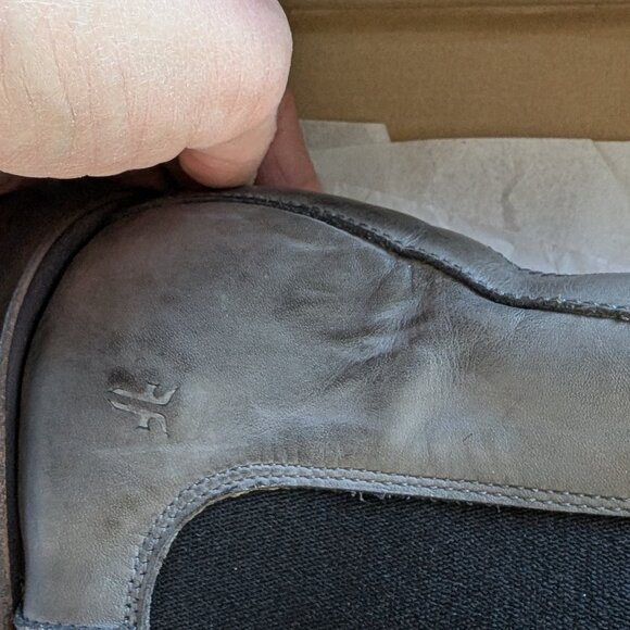 Frye Ben Chelsea Boots 10.5M Grey Leather Classic Pull-On - Picture 6 of 8